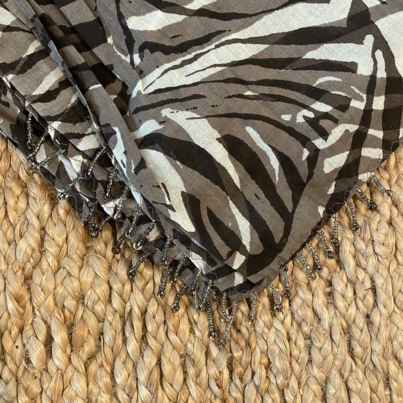 New York & Company Zebra Print Scarf/Wrap - Picture 2 of 5